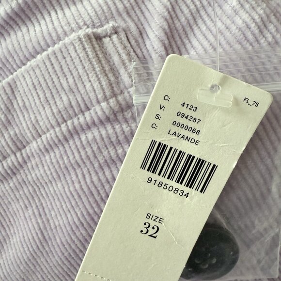Anthropologie Maeve Colette Cropped Wide-Leg Corduroy Pants Womens 32 Purple NWT - Picture 10 of 11